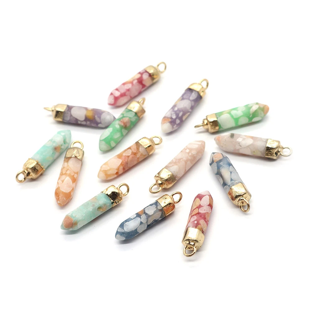 Crystal Pillar Blue Pine Pendant Natural Stone 6x26mm Pendants for DIY Making Bracelet Earring Necklace Jewelry Charms Accessory
Crystal Pillar Blue Pine Pendant Natural Stone 6x26mm Pendants for DIY Making Bracelet Earring Necklace Jewelry Charms Accessory