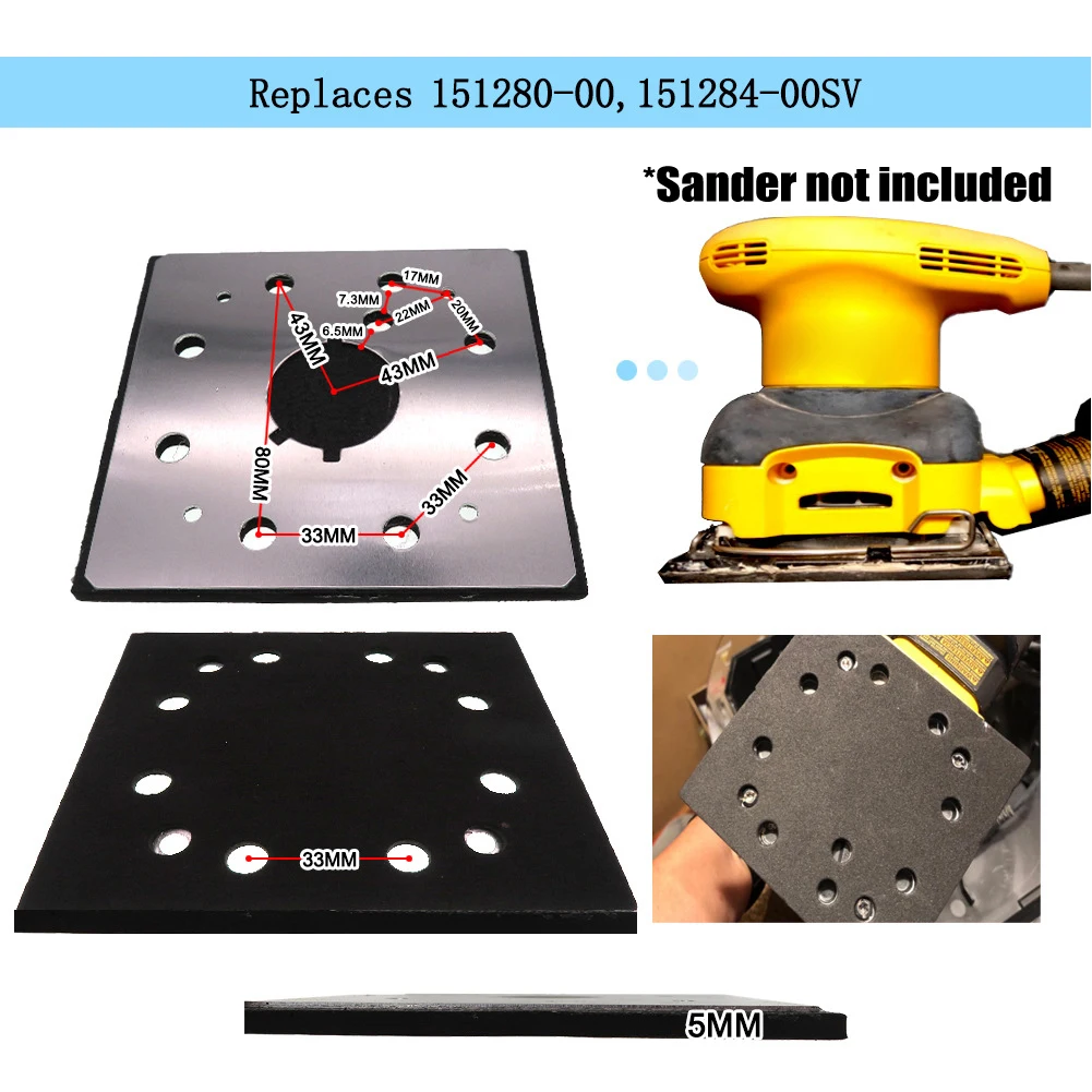 Backing Pad 115*105mm For 151280-00 151284-00SV Sanders Polishing Wood Metal Artificial Stone Furniture Automobile Power Tool
Backing Pad 115*105mm For 151280-00 151284-00SV Sanders Polishing Wood Metal Artificial Stone Furniture Automobile Power Tool