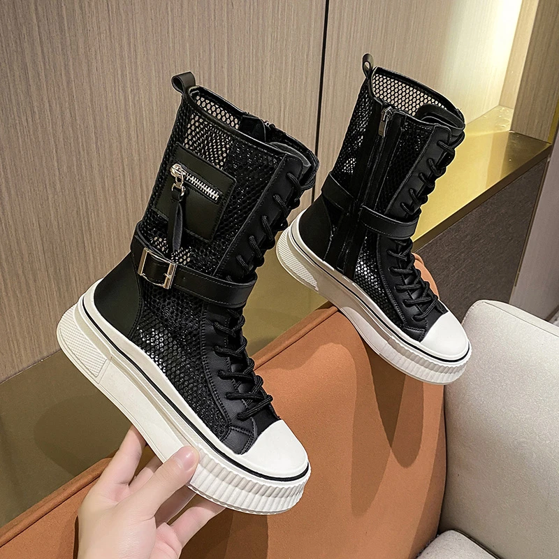 Mesh Boots Women's Summer Hollow Breathable Mesh Sandals Women's 2022 New Mesh Sandals Thick-soled Mid-boots Women Boots
Mesh Boots Women's Summer Hollow Breathable Mesh Sandals Women's 2022 New Mesh Sandals Thick-soled Mid-boots Women Boots