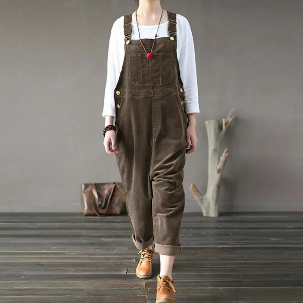 Loose Jumpsuits Pants Wide Leg Women Solid Color Large Pockets Student Loose Sleeveless Jumpsuit Plus Size monos mujer
Loose Jumpsuits Pants Wide Leg Women Solid Color Large Pockets Student Loose Sleeveless Jumpsuit Plus Size monos mujer