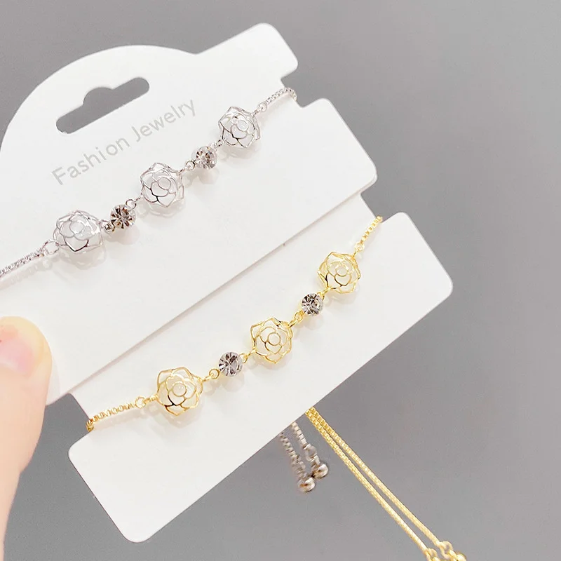 2022 New Plated Luxury Bracelet For Women's Hollow Petal Charms Adjustable Pull Zircon Fashion Pulseira Feminina Korean Jewelry
2022 New Plated Luxury Bracelet For Women's Hollow Petal Charms Adjustable Pull Zircon Fashion Pulseira Feminina Korean Jewelry