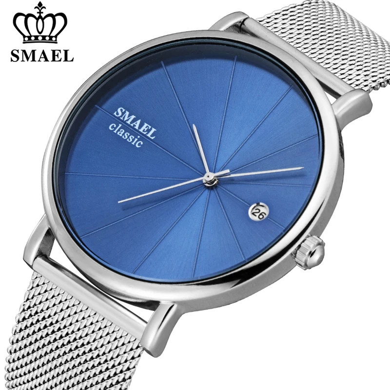 SMAEL Fashion Ultra-thin Mens Watches Waterproof Steel Mesh Belt Slim Quartz Watch Men Luxury Brand Classic Business Wristwatch
SMAEL Fashion Ultra-thin Mens Watches Waterproof Steel Mesh Belt Slim Quartz Watch Men Luxury Brand Classic Business Wristwatch