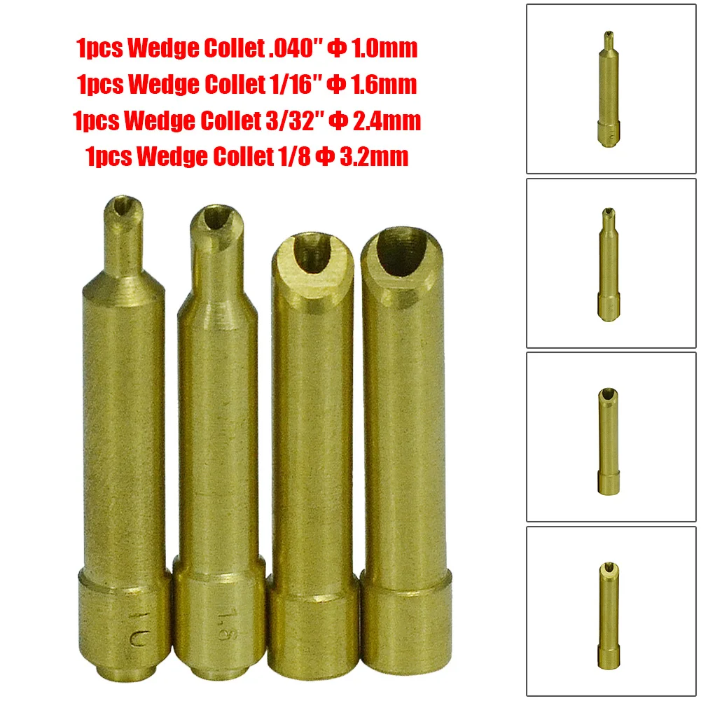 4pcs 1.0/1.6/2.4mm TIG Collet Wedge Collet Kit For DB SR WP 17 18 26 TIG Welding Torch Welding Torch Kit
4pcs 1.0/1.6/2.4mm TIG Collet Wedge Collet Kit For DB SR WP 17 18 26 TIG Welding Torch Welding Torch Kit