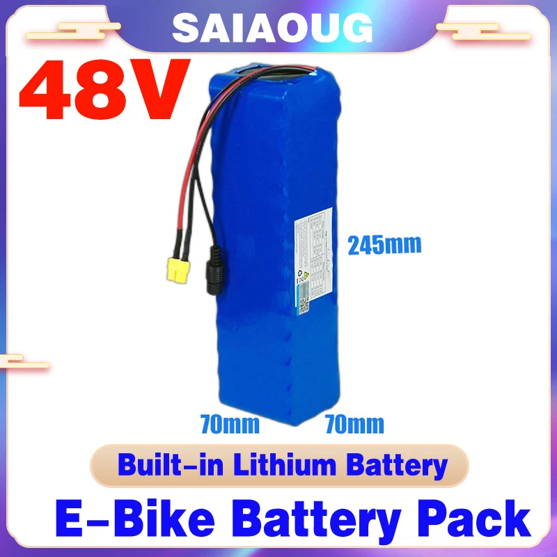 48V 15Ah 21700 lithium battery pack 13S3P 15000mAh 800-1000W High power Ebike battery 54.6V Electric bicycle BMS and 2A Charger
48V 15Ah 21700 lithium battery pack 13S3P 15000mAh 800-1000W High power Ebike battery 54.6V Electric bicycle BMS and 2A Charger