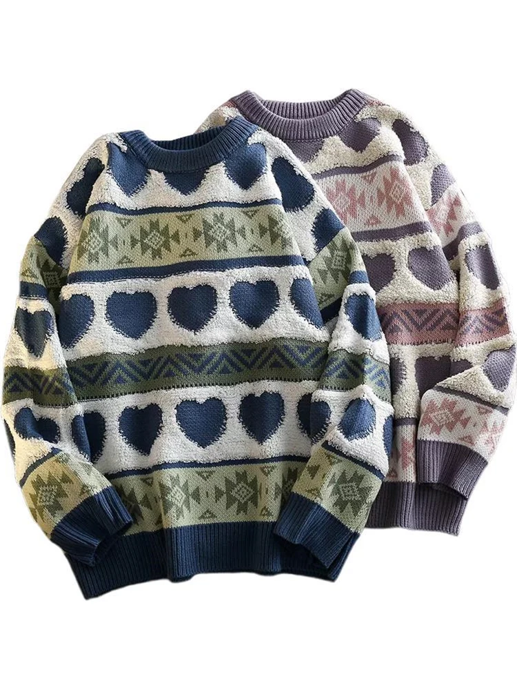 Knitted Sweater Women Christmas Sweater Oversized Female Harajuku Heart-shape Pullover Autumn Spring Ladies Sweater Vintage
Knitted Sweater Women Christmas Sweater Oversized Female Harajuku Heart-shape Pullover Autumn Spring Ladies Sweater Vintage