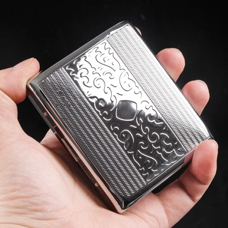 Silver Portable Metal Cigarette Case for 20 Cigarettes Flip Open Traveling Cigarette Container Box Holder Outdoor Smoking1PC
Silver Portable Metal Cigarette Case for 20 Cigarettes Flip Open Traveling Cigarette Container Box Holder Outdoor Smoking1PC