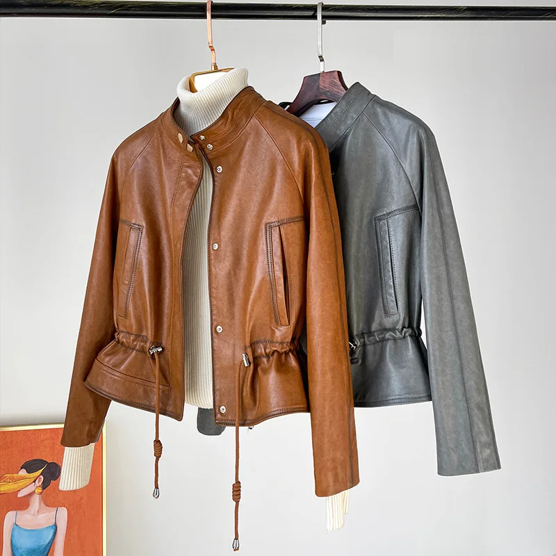 Роскошная Новинка весна-осень 2023 женская короткая куртка из натуральной овечьей кожи Модная трендовая куртка с плотной талией и карманами
Роскошная Новинка весна-осень 2023 женская короткая куртка из натуральной овечьей кожи Модная трендовая куртка с плотной талией и карманами