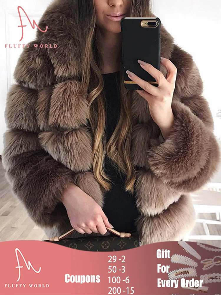 XS-5XL Womens Faux Fur Faux Fur Coat High Quality Furry Cropped Jackets Fluffy Top Coat with Hooded Winter Fake Fur Woman Jacket
XS-5XL Womens Faux Fur Faux Fur Coat High Quality Furry Cropped Jackets Fluffy Top Coat with Hooded Winter Fake Fur Woman Jacket