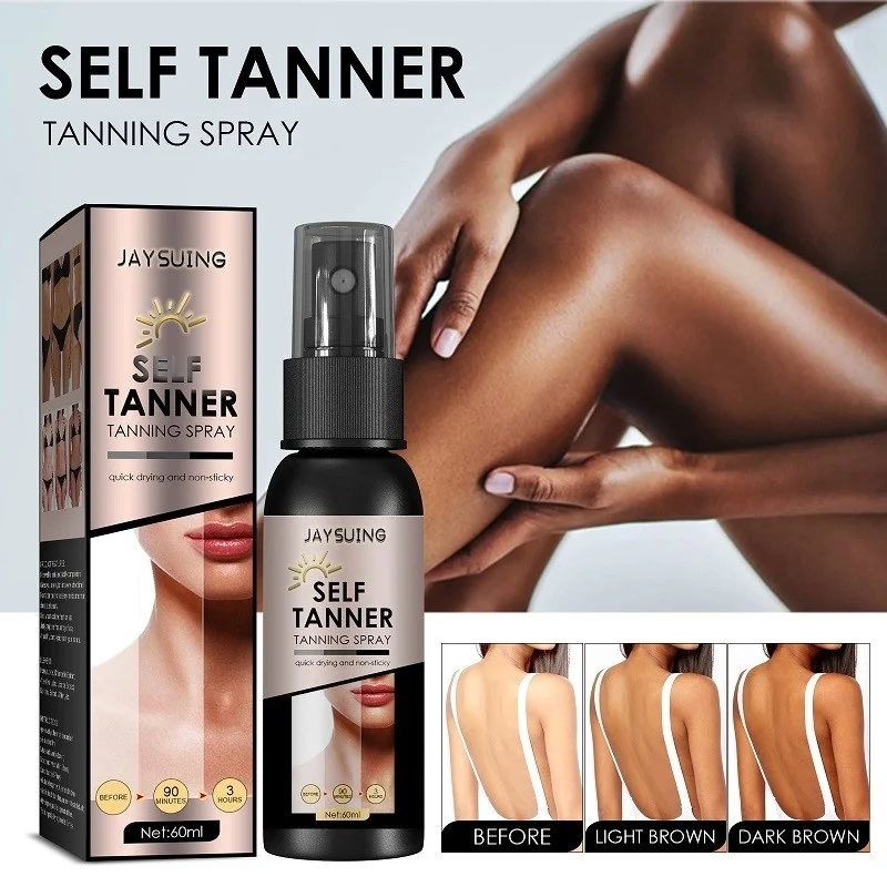 

60ml Self Tanning Mousse Spray Fast Body Tanner Fake Tan Cream Health Solarium Makeup Foundation Natural Bronzer Nourish Lotion