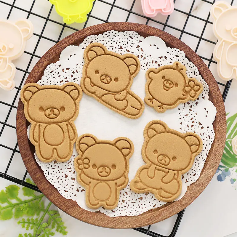 Cartoon Bear Creative Biscuit Cookie Mold Home Baking Tool 3d Three-dimensional Press Cookie Cutter Frosting Kitchen Accessories
Cartoon Bear Creative Biscuit Cookie Mold Home Baking Tool 3d Three-dimensional Press Cookie Cutter Frosting Kitchen Accessories
