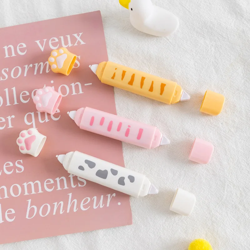 Cute Cat Paw Correction Tape 5m*5mm Double Head Correction Band for Gel Pen Kawaii Korean Stationery School Office Supplies 
Cute Cat Paw Correction Tape 5m*5mm Double Head Correction Band for Gel Pen Kawaii Korean Stationery School Office Supplies
