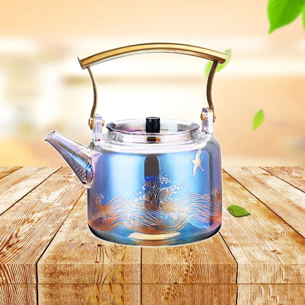 1L Shell Colored Glass Pot High Temperature Resistant Glass Teapot Borosilicate Glass Hand Made Boiling Water Pot Glass Tea Set
1L Shell Colored Glass Pot High Temperature Resistant Glass Teapot Borosilicate Glass Hand Made Boiling Water Pot Glass Tea Set