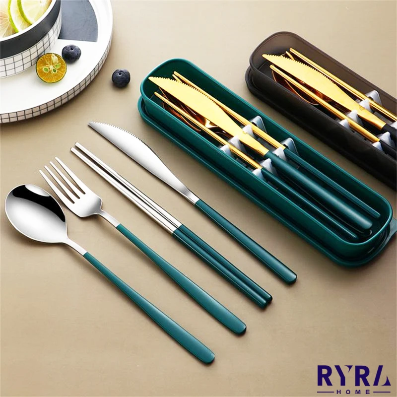 Portable Cutlery Set Dinnerware Set High Quality Knife Fork And Spoo Knife Fork Spoon Eco Friendly Travel Flatware With Box Bag
Portable Cutlery Set Dinnerware Set High Quality Knife Fork And Spoo Knife Fork Spoon Eco Friendly Travel Flatware With Box Bag