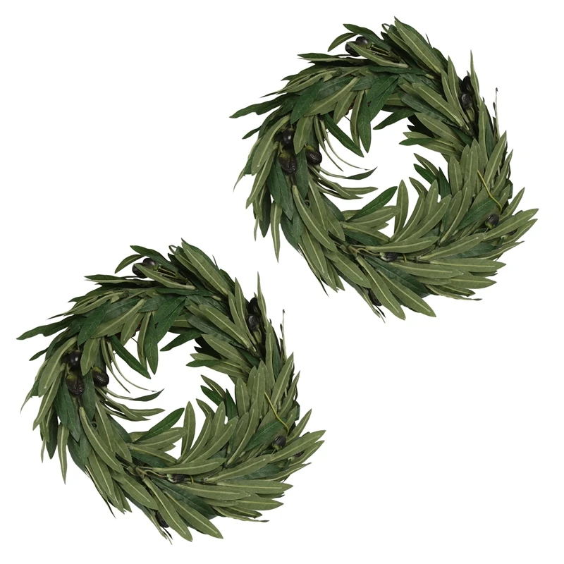 JFBL Hot 2X Olive Branch Greenery Wreath, 17 Inches Small Green Leaves Wreath For Front Door Or Indoor, Door Wreaths For Seasons
JFBL Hot 2X Olive Branch Greenery Wreath, 17 Inches Small Green Leaves Wreath For Front Door Or Indoor, Door Wreaths For Seasons