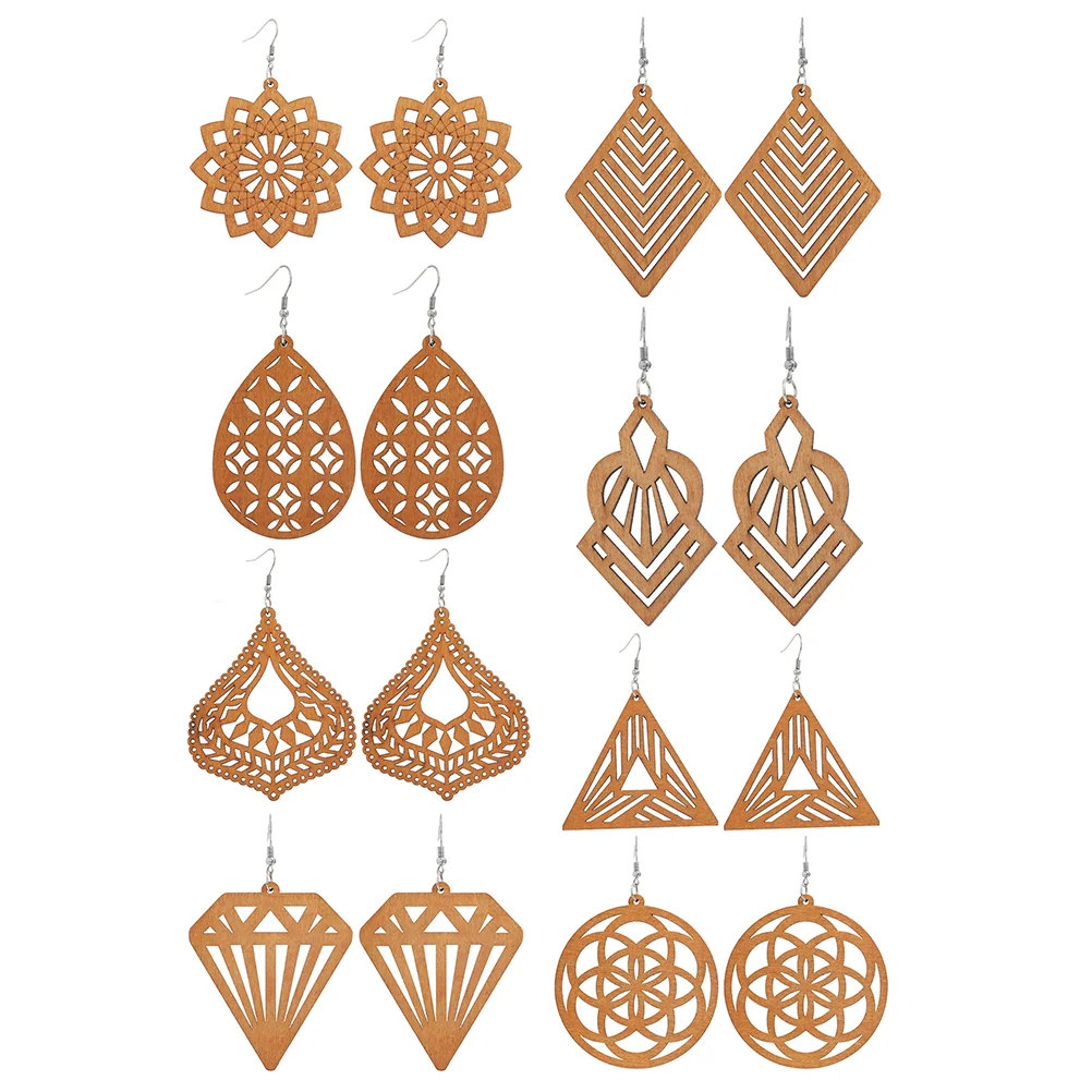 Earrings Wood Bohemian Wooden African Dangle Pendant Drop Earring Geometric Crystal Dangler Teardrop Jewelry Craft Diy Earing
Earrings Wood Bohemian Wooden African Dangle Pendant Drop Earring Geometric Crystal Dangler Teardrop Jewelry Craft Diy Earing