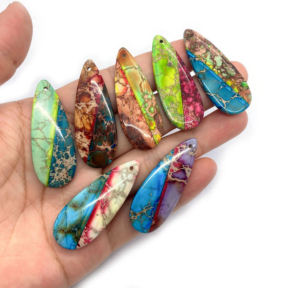 Exquisite Natural Stone Drop Shape Emperor Stone Pendant 16x42mm Charm Fashion Making Jewelry DIY Necklace Earring Accessories
Exquisite Natural Stone Drop Shape Emperor Stone Pendant 16x42mm Charm Fashion Making Jewelry DIY Necklace Earring Accessories