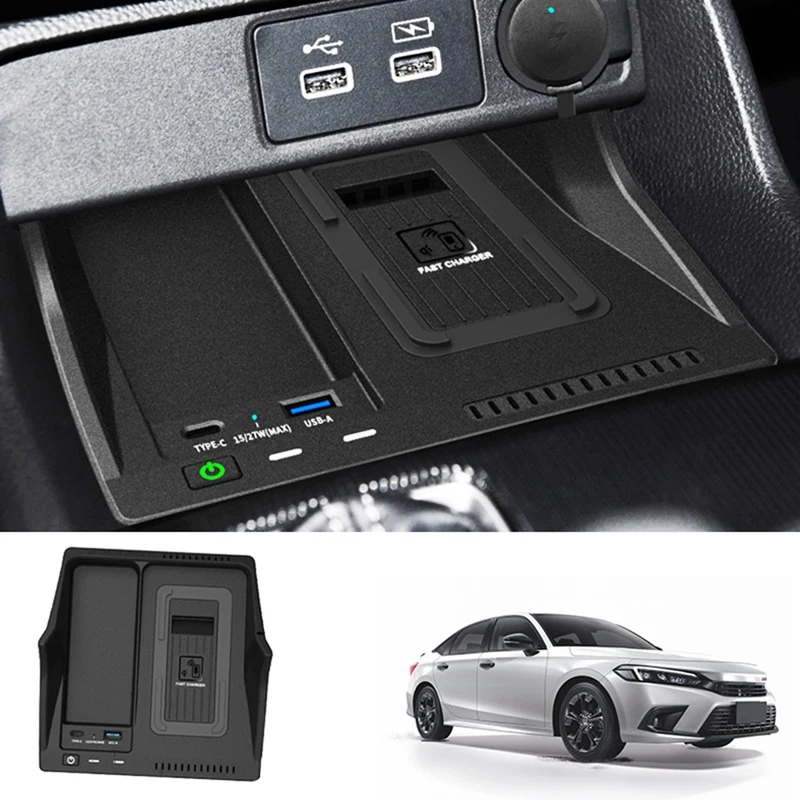 Car 15W USB Wireless Charger Phone Panel For Honda Civic 2022+ Fast Wireless Charging Pad Holder
Car 15W USB Wireless Charger Phone Panel For Honda Civic 2022+ Fast Wireless Charging Pad Holder
