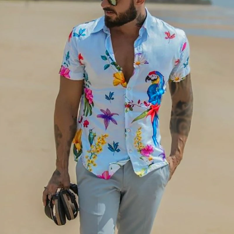 Men Shirts Short Sleeve Lapel Printed Camisa Summer Hawaiian Beach Button Blouse Male Loose Comfortable Shirts Plus Size
Men Shirts Short Sleeve Lapel Printed Camisa Summer Hawaiian Beach Button Blouse Male Loose Comfortable Shirts Plus Size