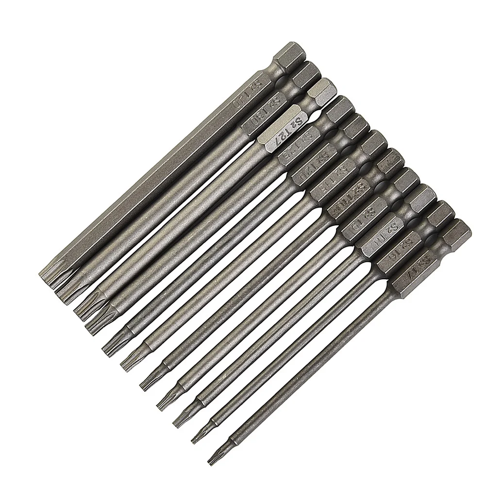 11Pcs Torx Screwdriver Bit 1/4'' Hex Shank Star Head 100mm Wind Driver Bit Drill Wrench Magnetic Socket T15 T20 T25 T27 T30 T40
11Pcs Torx Screwdriver Bit 1/4'' Hex Shank Star Head 100mm Wind Driver Bit Drill Wrench Magnetic Socket T15 T20 T25 T27 T30 T40