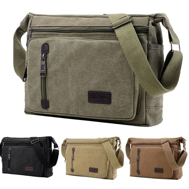 1pc Men's Canvas Bag Military Travel Hiking Cross Body Shoulder Bags Retro Messenger Bag
1pc Men's Canvas Bag Military Travel Hiking Cross Body Shoulder Bags Retro Messenger Bag