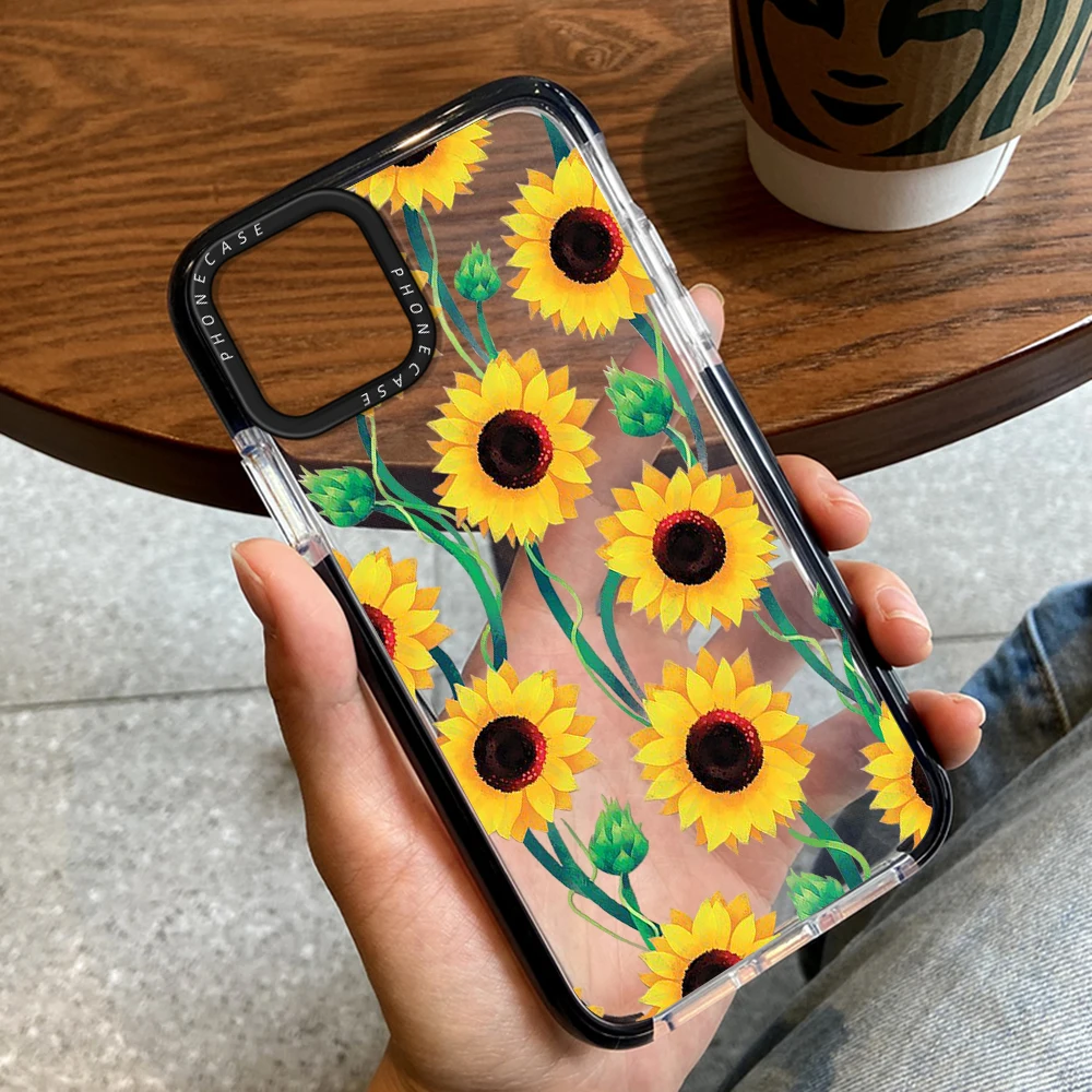 Sunflower Floral Phone Case for iPhone 14ProMax 14Plus 13 12 11 Pro Max Luxury Transparent Color Soft Silicone Cover Carcasa
Sunflower Floral Phone Case for iPhone 14ProMax 14Plus 13 12 11 Pro Max Luxury Transparent Color Soft Silicone Cover Carcasa