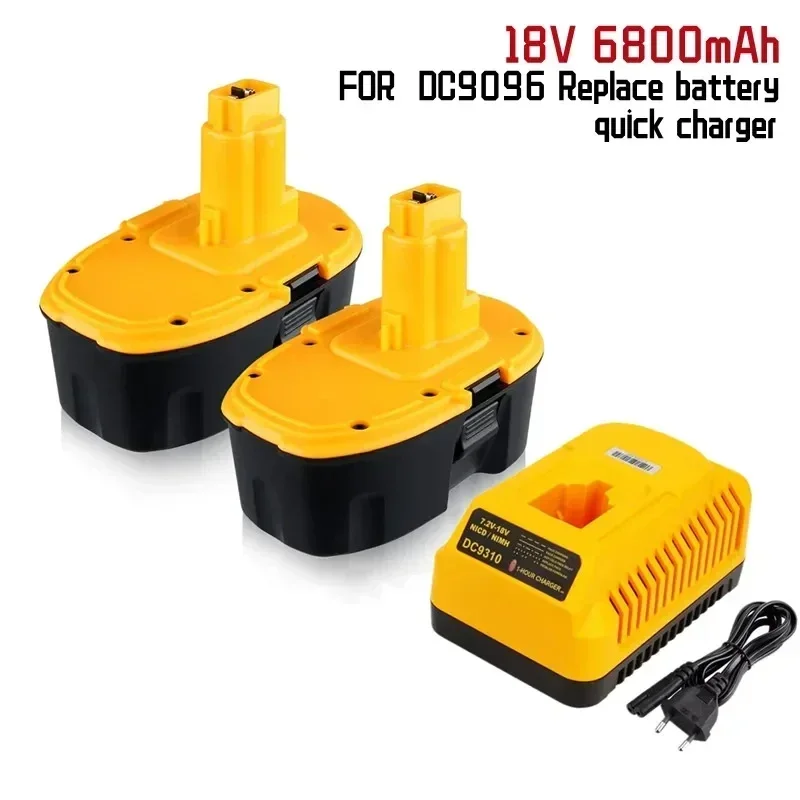 100% 18V 6800mAh Ni-MH DC9096 сменная батарея для Dewalt DE9098 DE9095 DE9096 DW9096 аккумулятор
