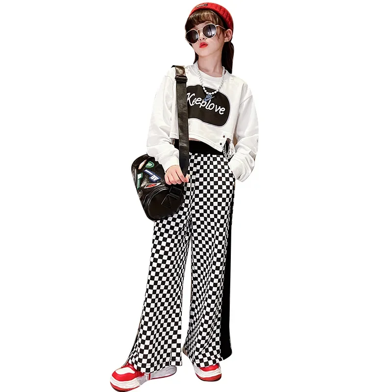 Fashion Girls Autumn Suit Letter Sweatshirt Tracksuit Plaid Pants 2 PCS set Children Clothing 4 5 6 7 8 9 10 11 12 13 Years Girl
Fashion Girls Autumn Suit Letter Sweatshirt Tracksuit Plaid Pants 2 PCS set Children Clothing 4 5 6 7 8 9 10 11 12 13 Years Girl