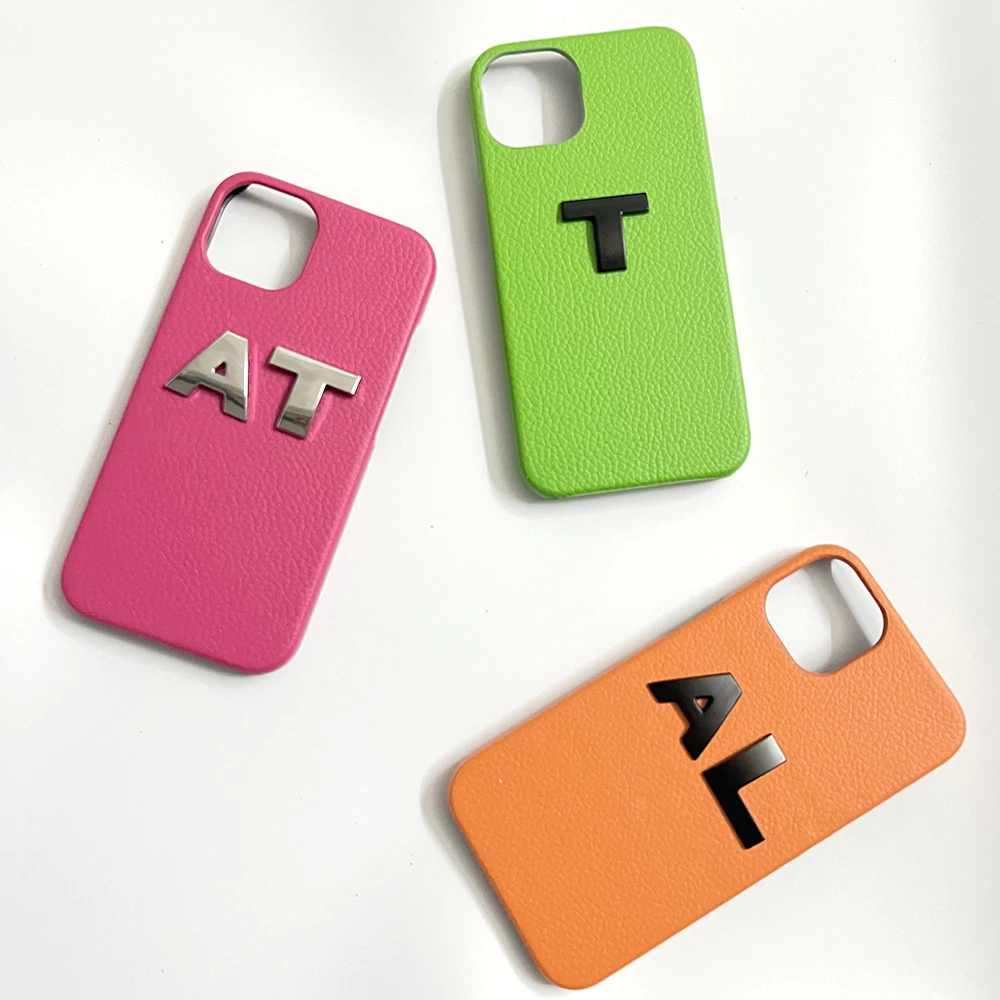 Luxury Personalise Custom Initials Name A-Z Letter Pebble Leather Metal Phone Case For iPhone 11 12 13Pro Max XR XS 7 8P Funda
Luxury Personalise Custom Initials Name A-Z Letter Pebble Leather Metal Phone Case For iPhone 11 12 13Pro Max XR XS 7 8P Funda