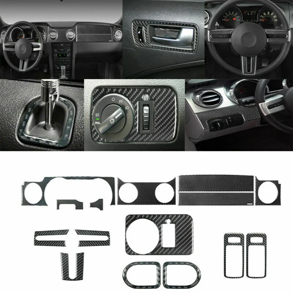 Для Ford For Mustang 2005-2009 полный комплект из углеродного волокна для интерьера Автомобильная отделка интерьерные наклейки аксессуары
Для Ford For Mustang 2005-2009 полный комплект из углеродного волокна для интерьера Автомобильная отделка интерьерные наклейки аксессуары