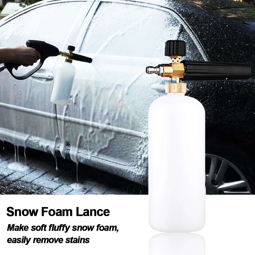 High Pressure Snow Foam Lance Foam Generator 1/4" Quick Release Foam Gun with 5 Spray Nozzles for High Pressure Car Washer
High Pressure Snow Foam Lance Foam Generator 1/4" Quick Release Foam Gun with 5 Spray Nozzles for High Pressure Car Washer