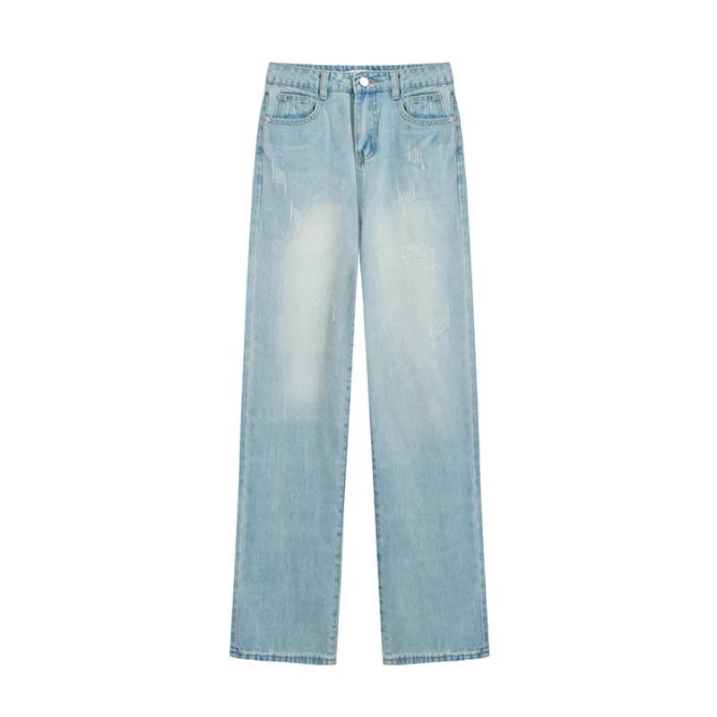 Джинсы женские с широкими штанинами, винтажные синие брюки-трапеция для молодых девушек, прямые свободные штаны из денима с завышенной талией, на лето
Джинсы женские с широкими штанинами, винтажные синие брюки-трапеция для молодых девушек, прямые свободные штаны из денима с завышенной талией, на лето