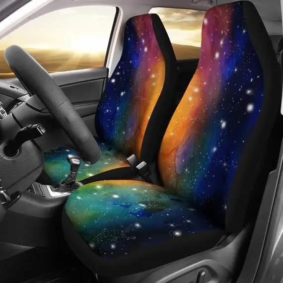 Outer Space Stars Car Seat Covers in 2 packs fit most auto accessories printed generic front seat covers 
Outer Space Stars Car Seat Covers in 2 packs fit most auto accessories printed generic front seat covers