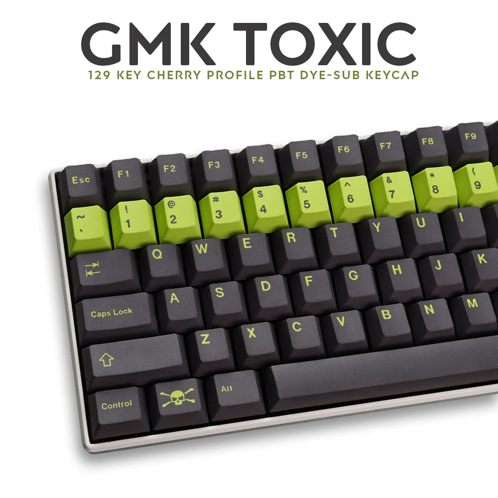 

Токсичные колпачки клавиш GMK 129 клавиши Вишневый профиль PBT краситель-SUB колпачок для MX Переключатель Механическая игровая клавиатура