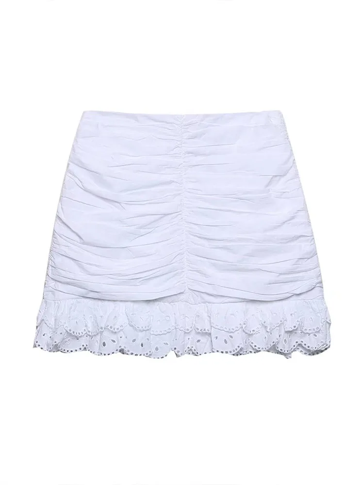 PB&ZA 0881013 Women 2022 summer New Chic Fashion White splicing Mini Skirt Vintage High Waist Female Skirts Mujer 0881/013
PB&ZA 0881013 Women 2022 summer New Chic Fashion White splicing Mini Skirt Vintage High Waist Female Skirts Mujer 0881/013