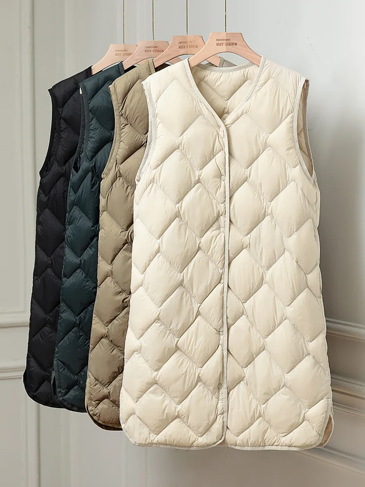 Autumn Winter Women Oversize Waistcoat Coat Warm Parkas Light Thin White Duck Down Vest Jacket Ladies Slim Sleeveless Long Tank
Autumn Winter Women Oversize Waistcoat Coat Warm Parkas Light Thin White Duck Down Vest Jacket Ladies Slim Sleeveless Long Tank