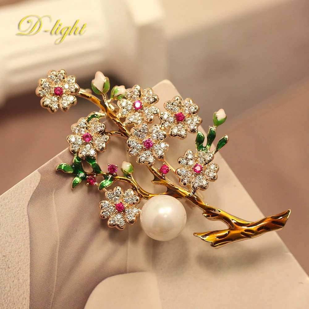 Fashion Retro Ethnic Flower Branch Brooch Lady Inlaid Colorful Zircon Pearl Suit Cheongsam Accessory Banquet Party Jewelry Gift
Fashion Retro Ethnic Flower Branch Brooch Lady Inlaid Colorful Zircon Pearl Suit Cheongsam Accessory Banquet Party Jewelry Gift