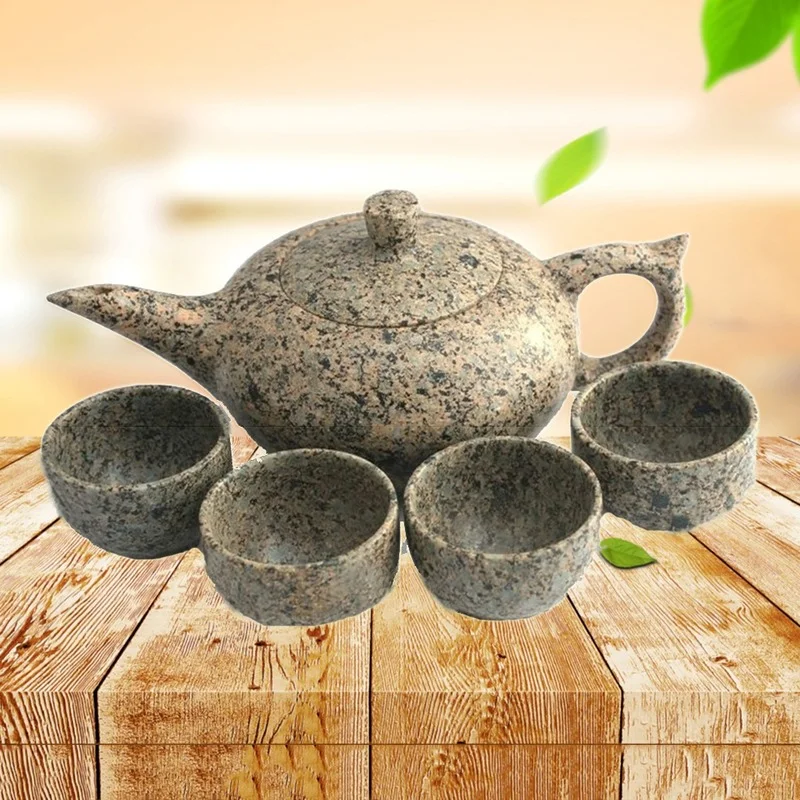 Chinese Maifan Stone Teapot Original Stone Integrated Health Pot Purified Water Quality With Teacup Maifan Stone Tea Set
Chinese Maifan Stone Teapot Original Stone Integrated Health Pot Purified Water Quality With Teacup Maifan Stone Tea Set