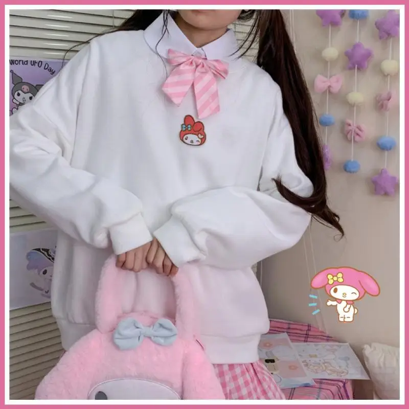 Оригинальный свободный свитер Mymelody с круглым вырезом Sanrio Мультфильм Мелодия студенческий Повседневный свитер женский зимний с капюшоном п...
Оригинальный свободный свитер Mymelody с круглым вырезом Sanrio Мультфильм Мелодия студенческий Повседневный свитер женский зимний с капюшоном п...