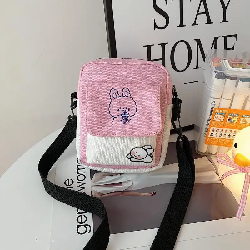 Xiuya Small Canvas Bag Kawaii Rabbit Print Sweet Bolso Mujer All-match Casual Cell Phone Coin Purse Patchwork Messenger Bag
Xiuya Small Canvas Bag Kawaii Rabbit Print Sweet Bolso Mujer All-match Casual Cell Phone Coin Purse Patchwork Messenger Bag