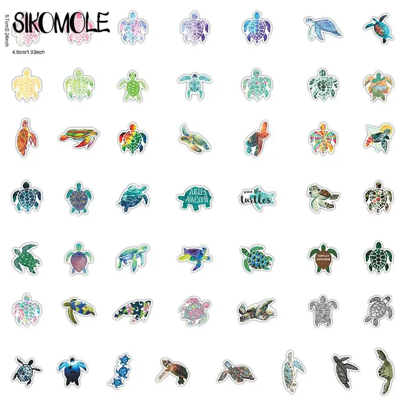 10/30/50PCS Lovely Colorful Sea Turtle Little Sticker DIY Toy Luggage Laptop Skateboard Motorcycle Bicycle Decals Stickers F5 | Игрушки и