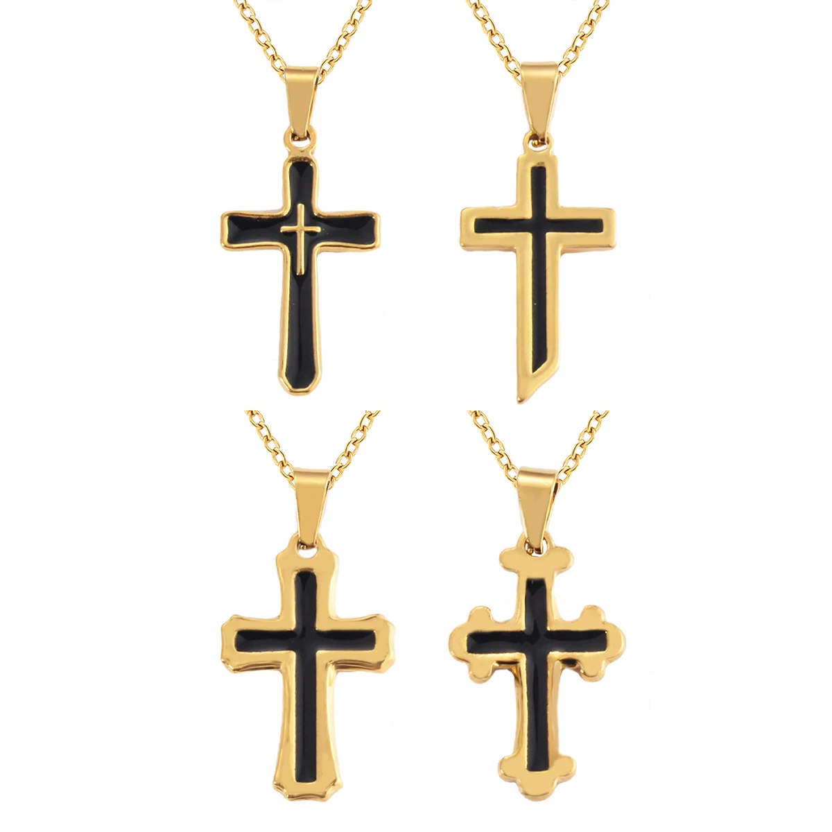 Cross Pendant Necklace Unisex Punk Hip Hop Stainless Steel Gold Color Chain Women Men Collar Jewelry
Cross Pendant Necklace Unisex Punk Hip Hop Stainless Steel Gold Color Chain Women Men Collar Jewelry
