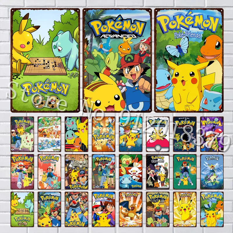 Metal Tin Posters Japanese Cartoon Pokemon Pub Bar Sign Man Cave Metal Home Decor Plaques Pikachu Anime Metal Tin Sign Plates
Metal Tin Posters Japanese Cartoon Pokemon Pub Bar Sign Man Cave Metal Home Decor Plaques Pikachu Anime Metal Tin Sign Plates