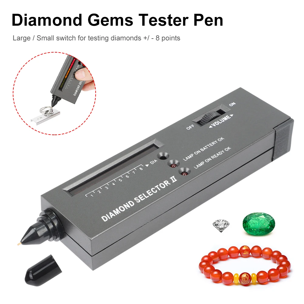 1pc Diamond Tester Professional High Accuracy LED Gem Selector Indicator Test Pen Jewelry Watcher Tool Newest Dropshipping
1pc Diamond Tester Professional High Accuracy LED Gem Selector Indicator Test Pen Jewelry Watcher Tool Newest Dropshipping