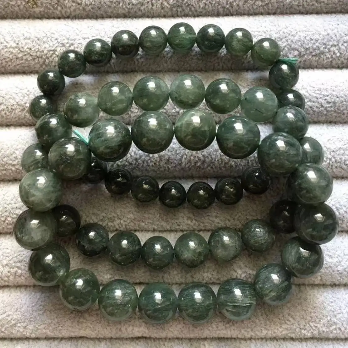 3bracelets As photo (15) Approx8mm+9mm+11mm AKAC natural green rutile bracelet beads wholesale
3bracelets As photo (15) Approx8mm+9mm+11mm AKAC natural green rutile bracelet beads wholesale