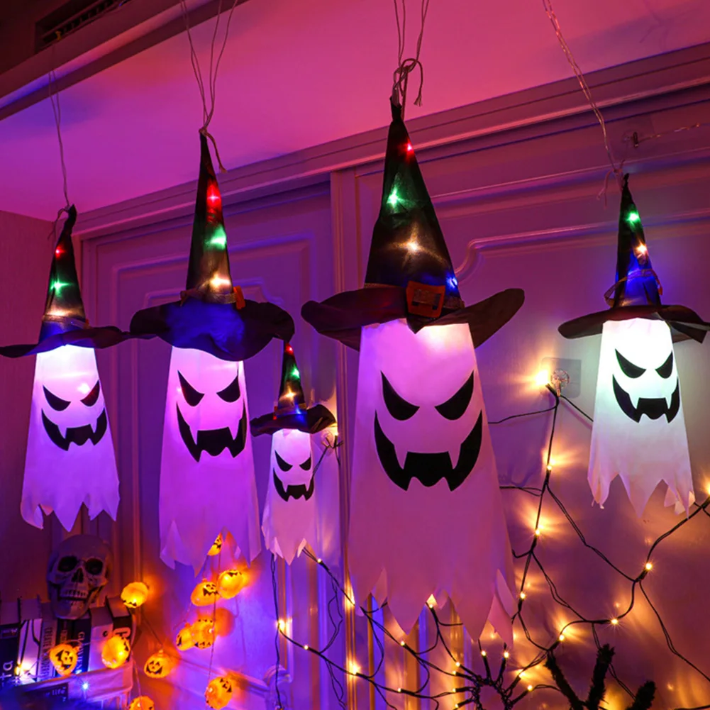 5 Pcs Halloween LED Constant Light String Halloween Glowing Wizard Hat Hanging Ornaments Trick-or-treaters Eve Light Decoration
5 Pcs Halloween LED Constant Light String Halloween Glowing Wizard Hat Hanging Ornaments Trick-or-treaters Eve Light Decoration