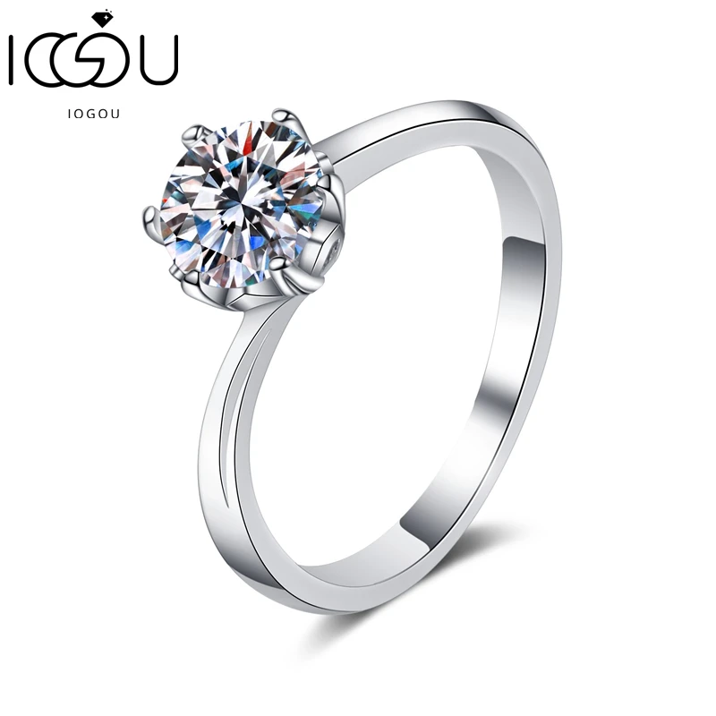 IOGOU 925 Sterling Silver 0.5ct/1.0ct D Color Moissanite Twist Shank Heart Shaped Six Claws Solitaire Ring Women Wedding Jewelry
IOGOU 925 Sterling Silver 0.5ct/1.0ct D Color Moissanite Twist Shank Heart Shaped Six Claws Solitaire Ring Women Wedding Jewelry