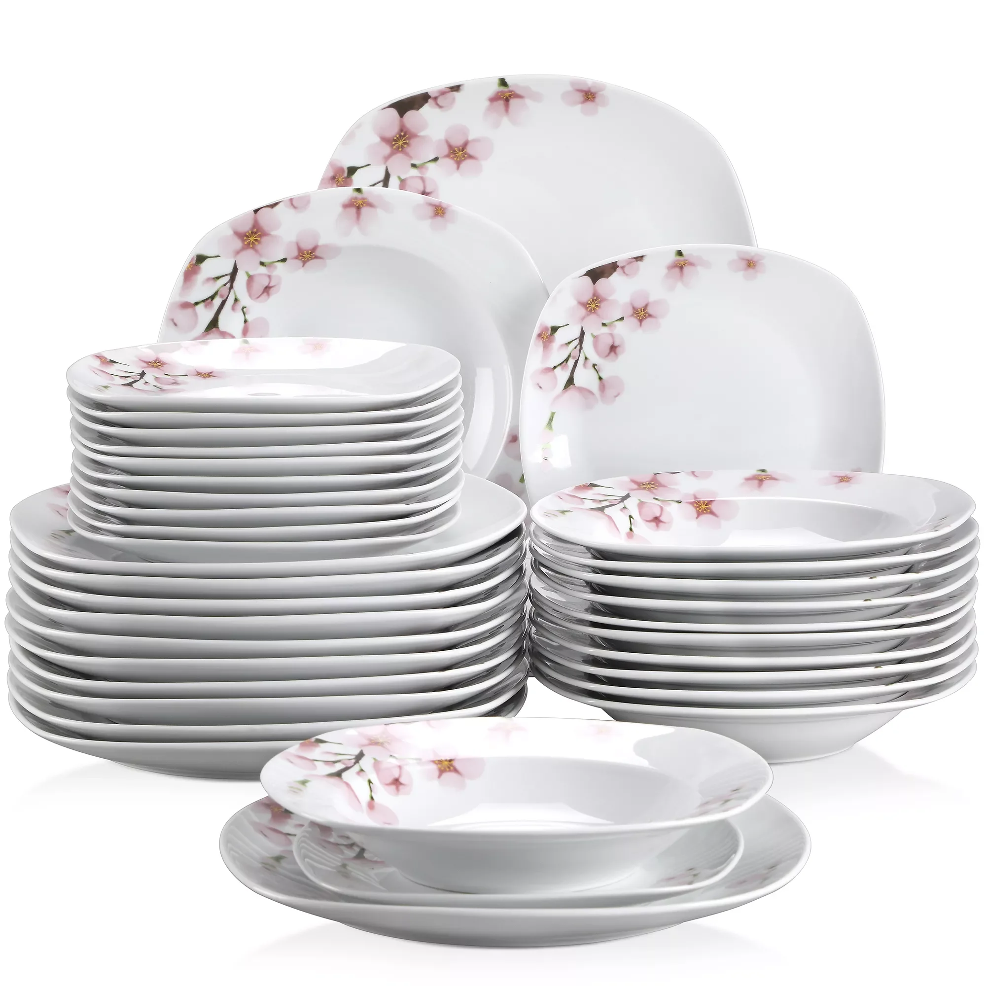 ANNIE 36-Piece Kitchen Porcelain Ceramic Tableware Dinner Plate Set with Dinner Plate,Dessert Plate,Soup Plate for 6/12
ANNIE 36-Piece Kitchen Porcelain Ceramic Tableware Dinner Plate Set with Dinner Plate,Dessert Plate,Soup Plate for 6/12