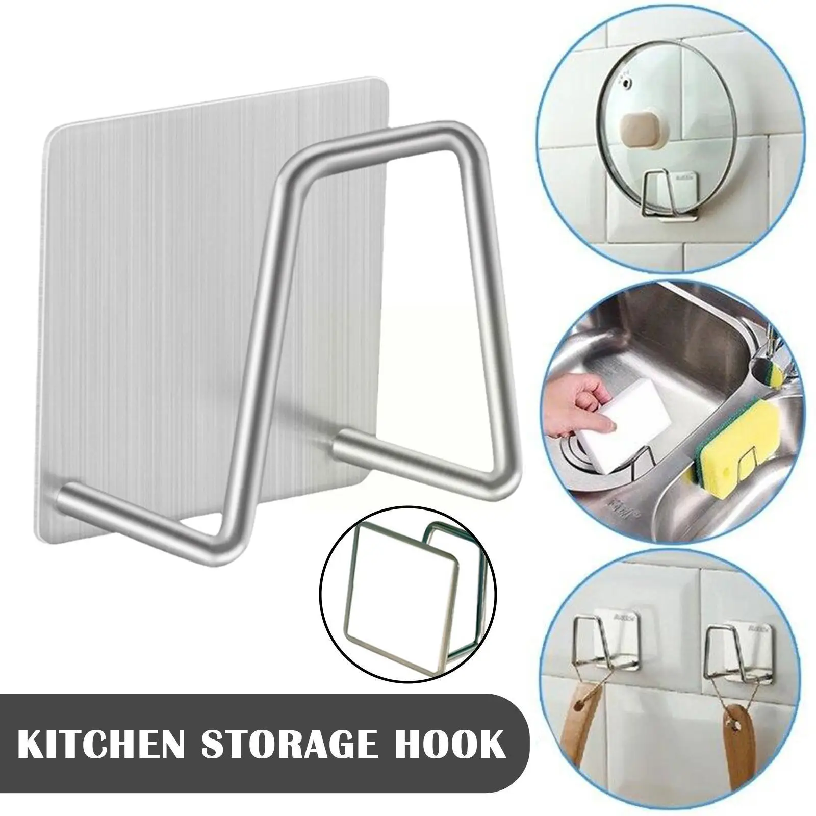 Kitchen Steel Sink Sponges Holder Self Adhesive Drain Hooks Wall New Drying Storage Accessories Rack Kitchen Organizer M4b1
Kitchen Steel Sink Sponges Holder Self Adhesive Drain Hooks Wall New Drying Storage Accessories Rack Kitchen Organizer M4b1