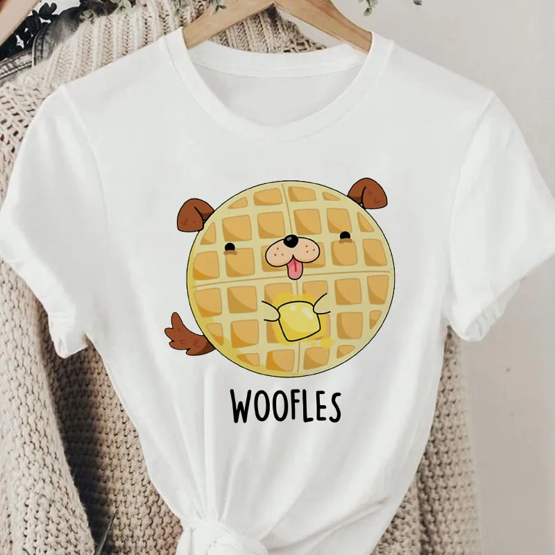Woman tee shirt Summer woofles Print Harajuku Summer Tshirts femme Casual Round Neck Short Slee Tops Tees Ladies T Shirt 2022
Woman tee shirt Summer woofles Print Harajuku Summer Tshirts femme Casual Round Neck Short Slee Tops Tees Ladies T Shirt 2022