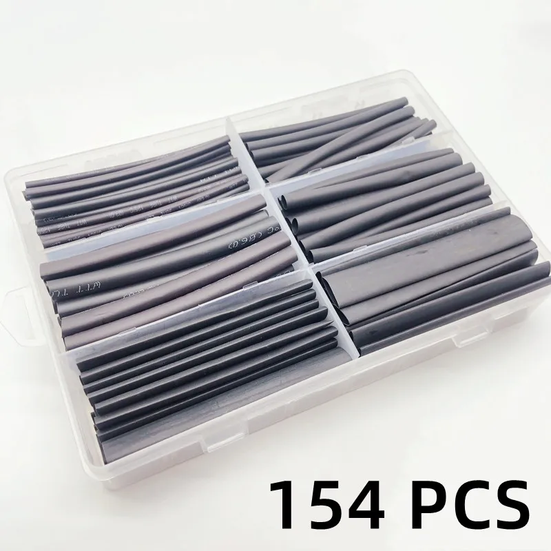 154 PCS Black Boxed,2:1 Times Shrink Heat Shrink Sleeve Set Thermoresistant Tube,Electronic DIY kit,Wire Connection
154 PCS Black Boxed,2:1 Times Shrink Heat Shrink Sleeve Set Thermoresistant Tube,Electronic DIY kit,Wire Connection